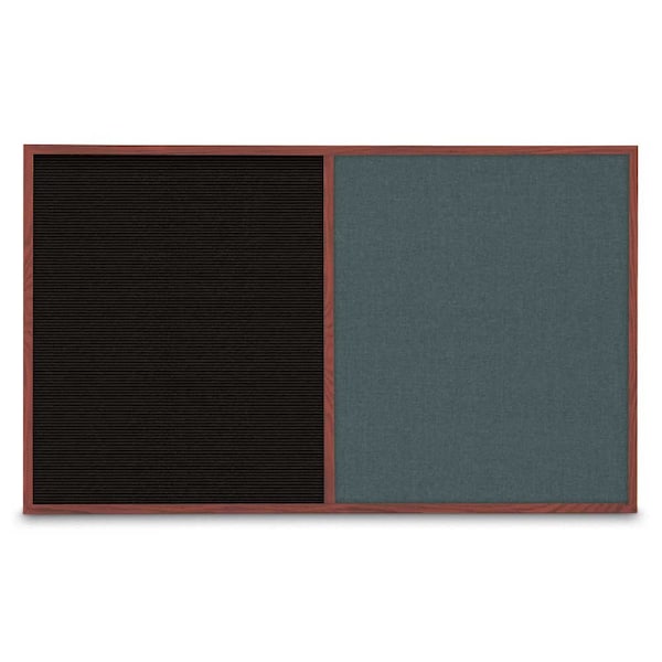 United Visual Products Enclosed Corkboard, 1 Door, 18"x24", 4" Fra, UV3400-SATIN-SURF UV3400-SATIN-SURF - main